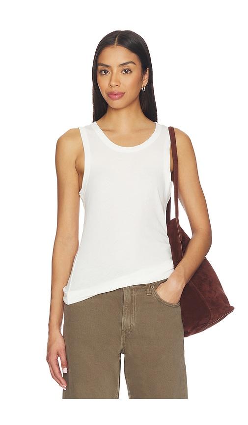 entire studios sheer tank in white.