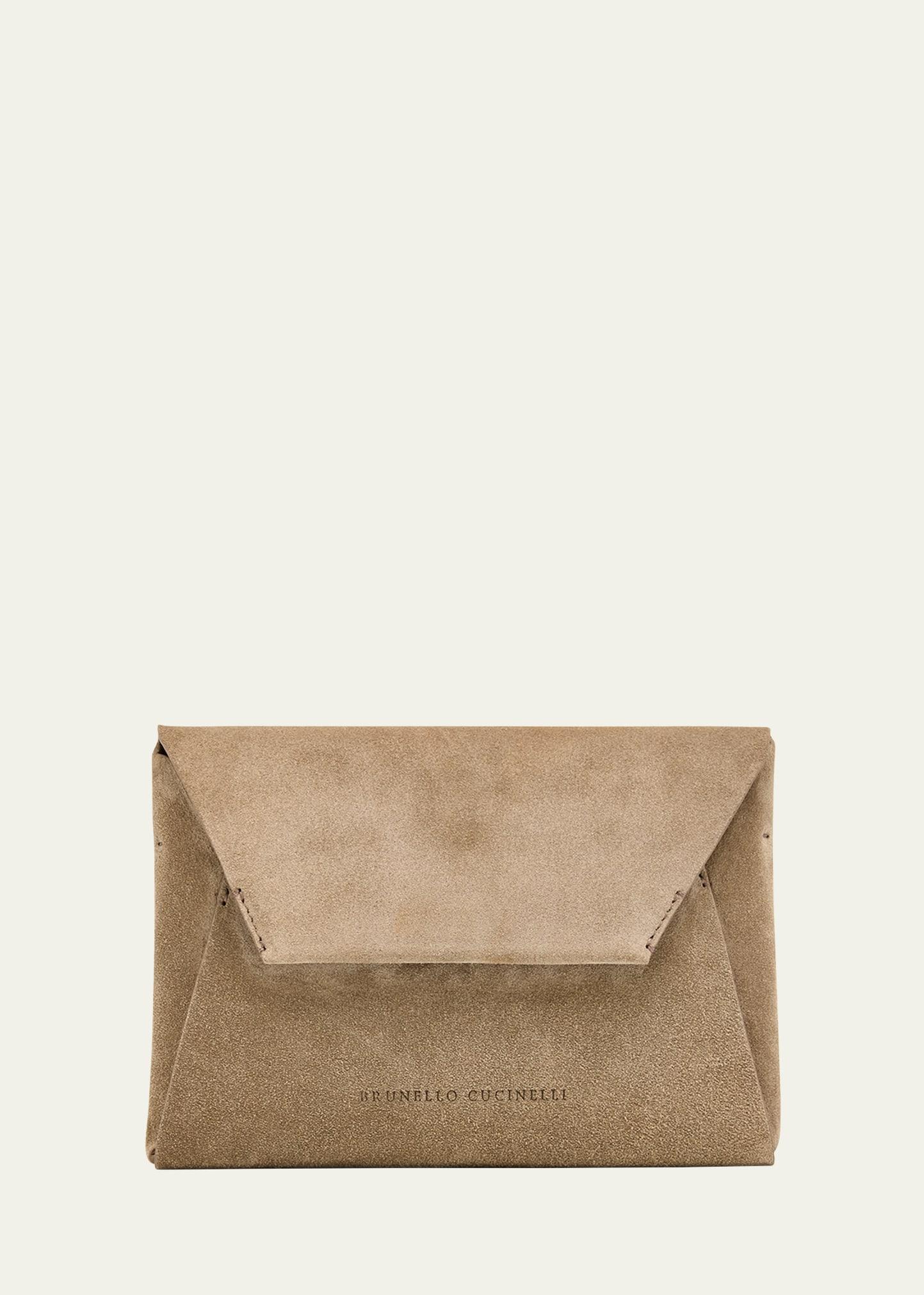 envelope flap suede wallet on chain