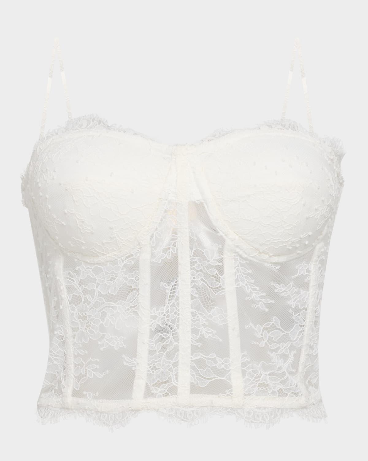enya chantilly lace bustier