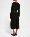 enya lightweight crepe dress with belt