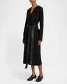enya lightweight crepe dress with belt
