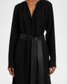 enya lightweight crepe dress with belt