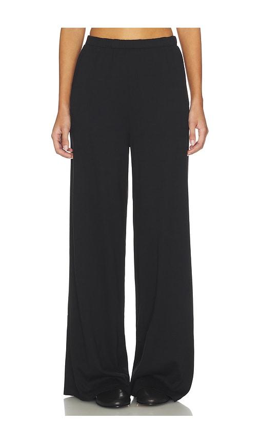enza costa supima cotton soft everywhere pant in black.