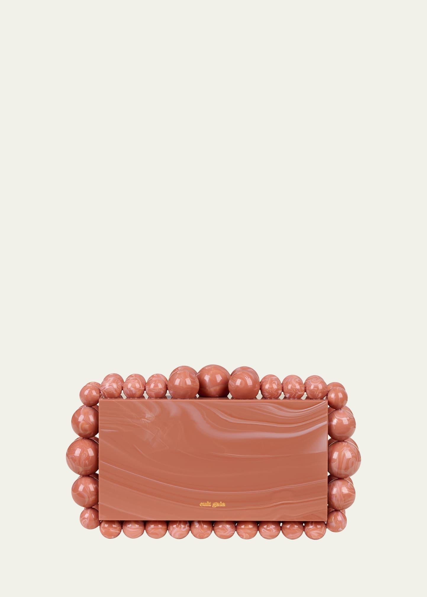 eos beaded acrylic clutch bag