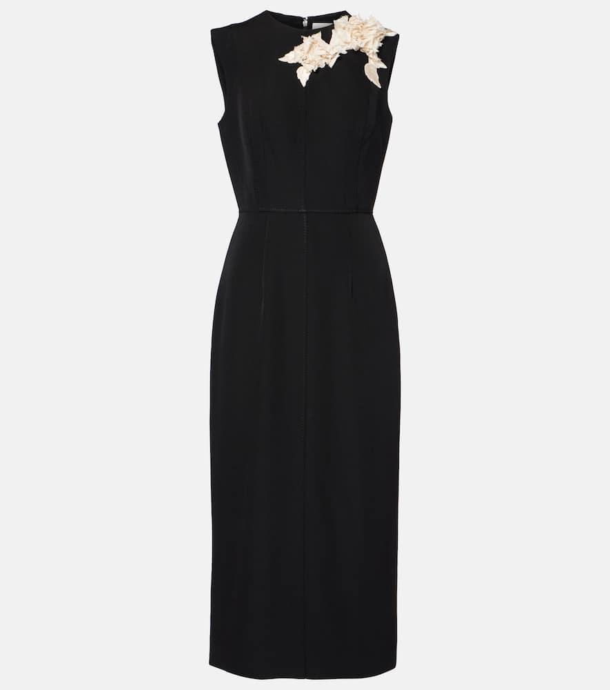 erdem asymmetric wool midi dress