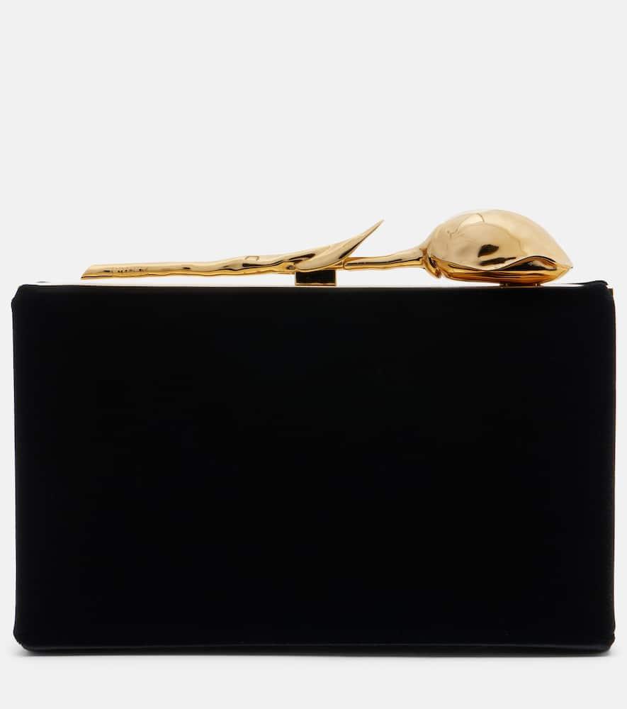 erdem bloom mini velvet clutch