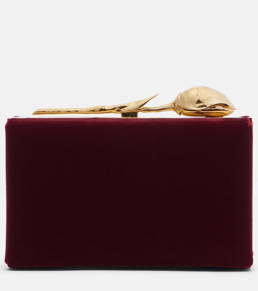 erdem bloom mini velvet clutch