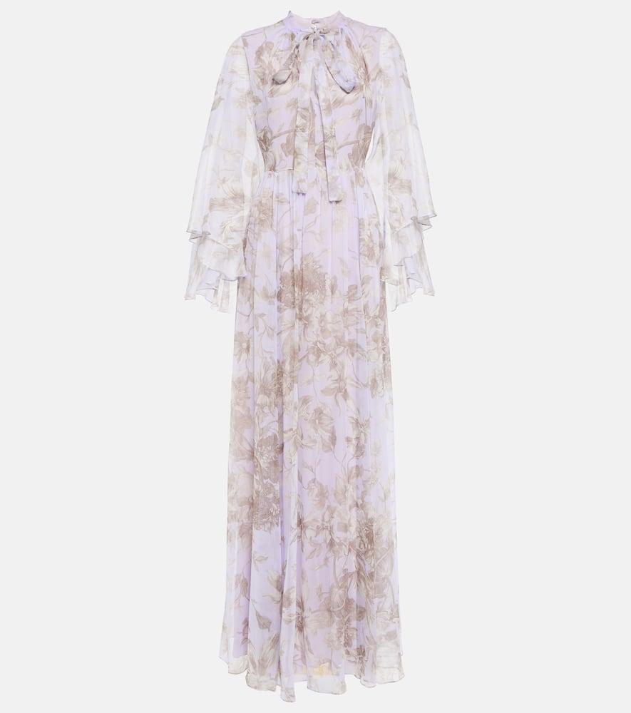erdem chiara printed silk gown