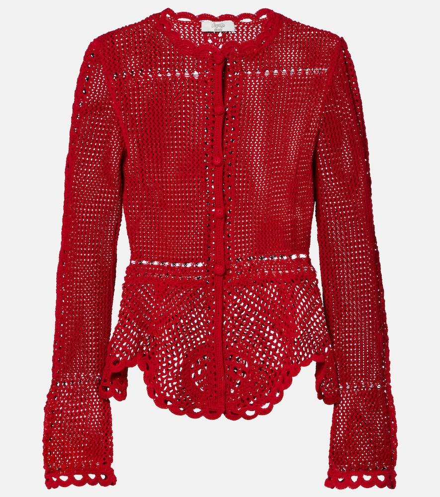 erdem crochet cotton cardigan