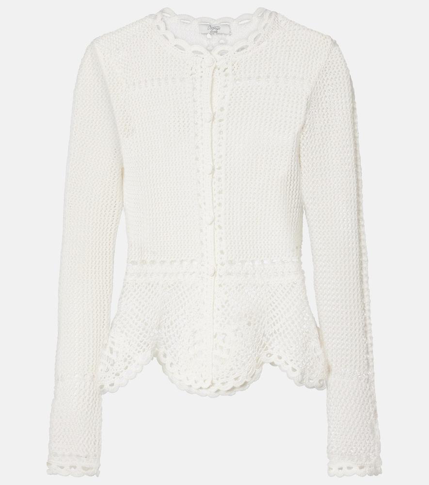 erdem crochet cotton cardigan
