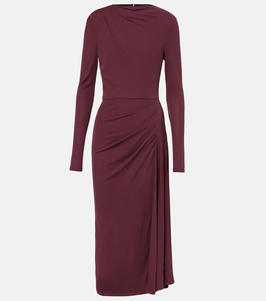 erdem draped crêpe jersey midi dress