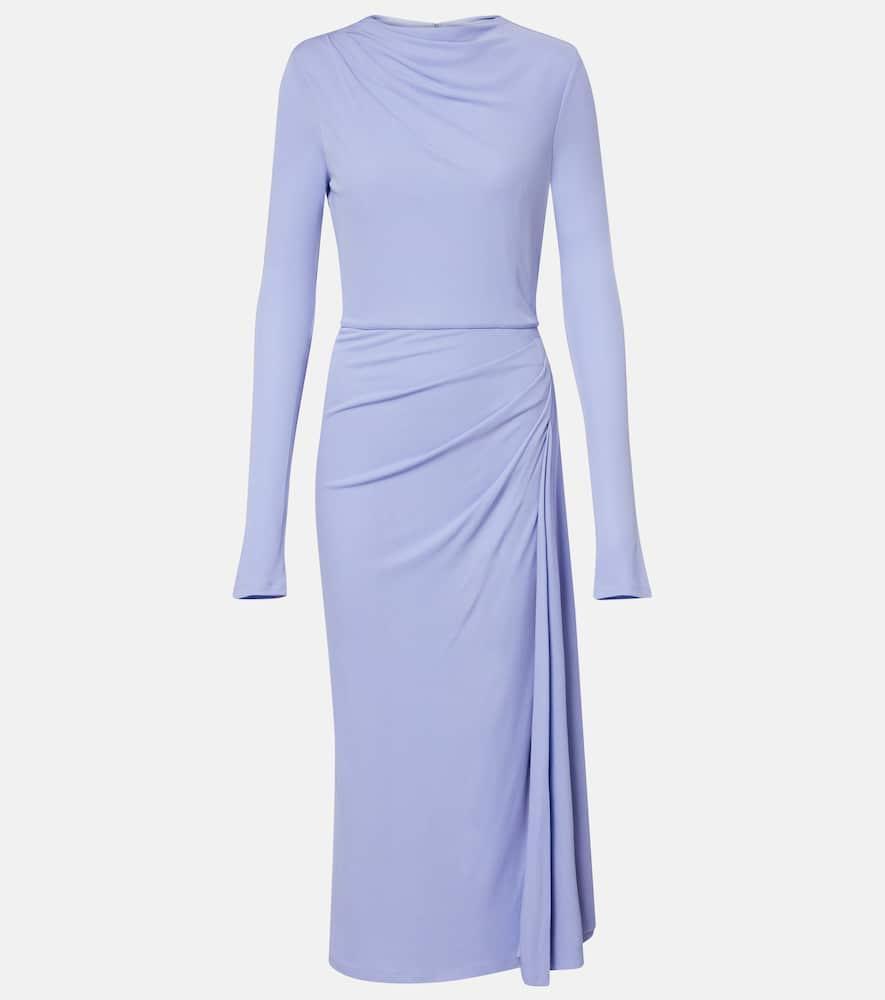 erdem draped jersey midi dress