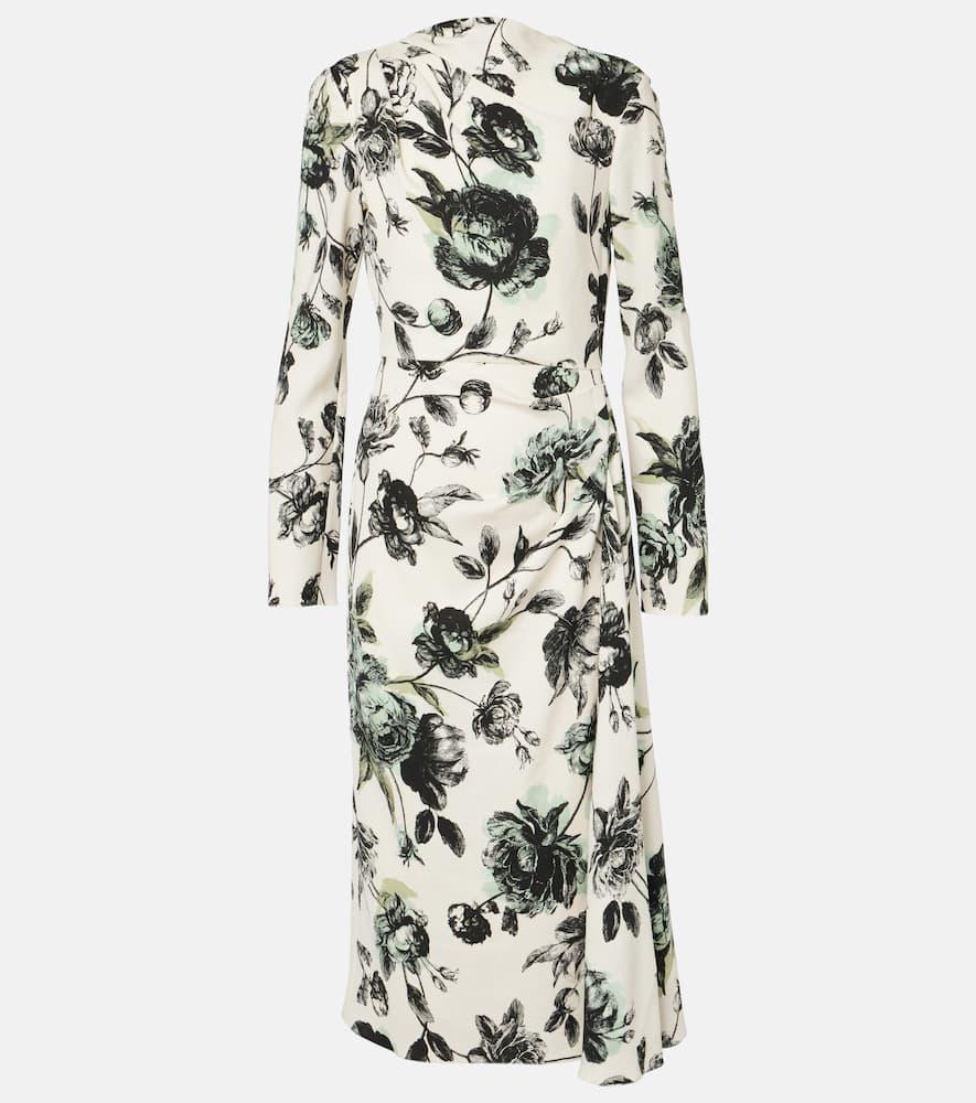erdem draped midi dress