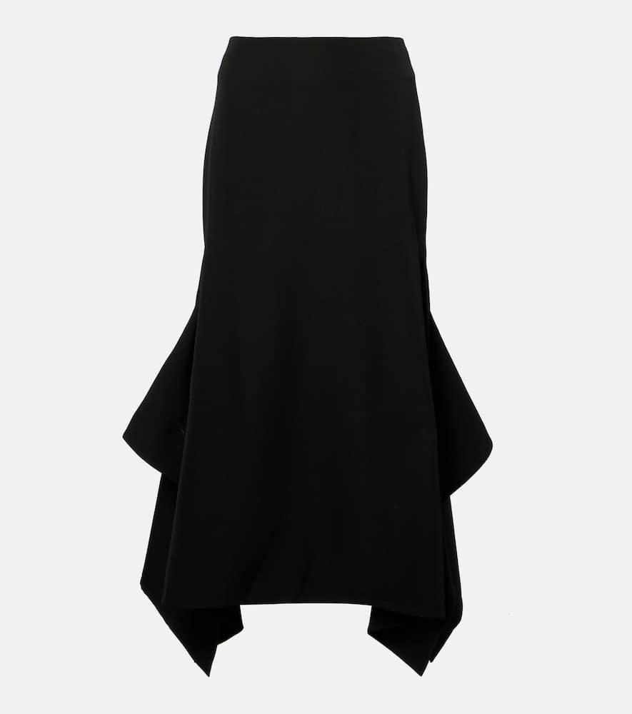 erdem draped virgin wool midi skirt
