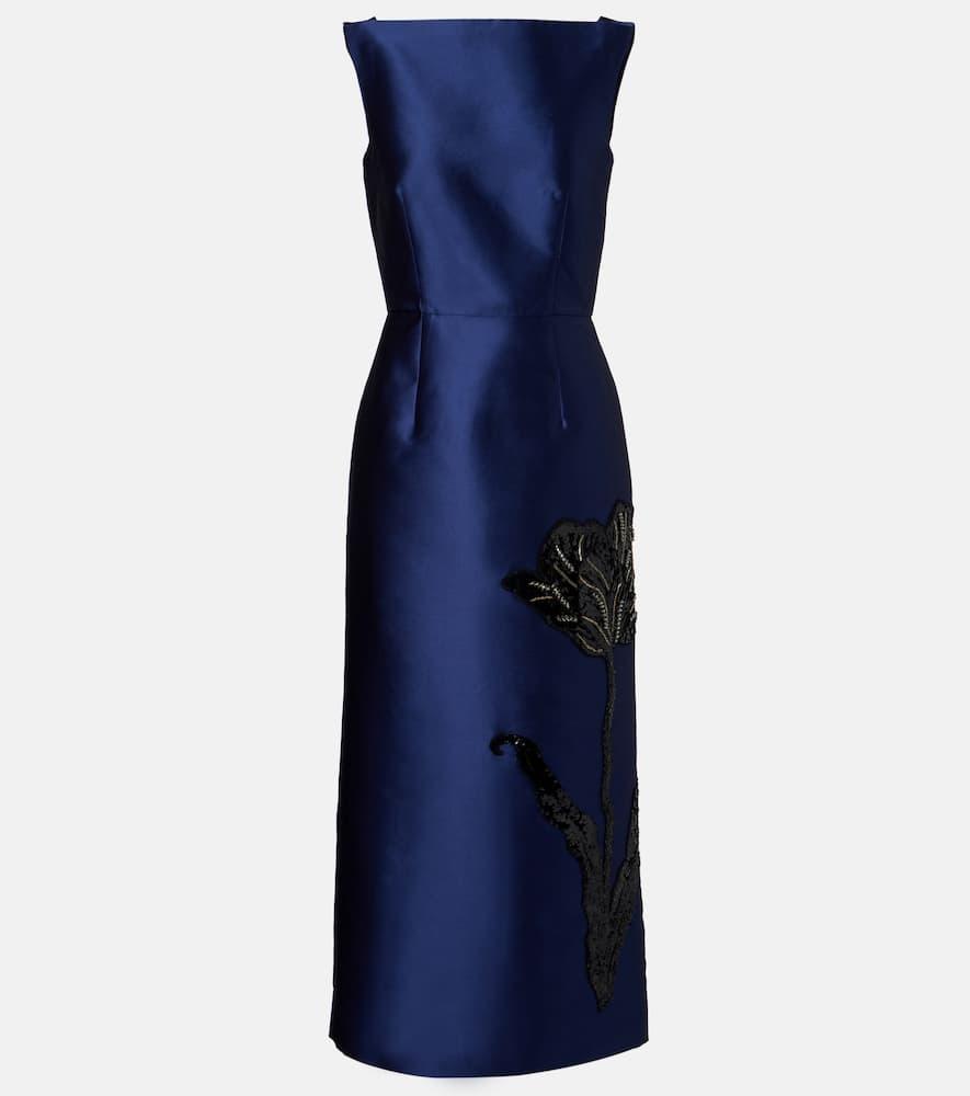 erdem embellished midi dress