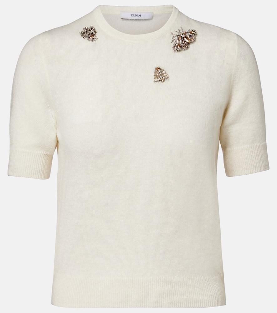 erdem embellished top