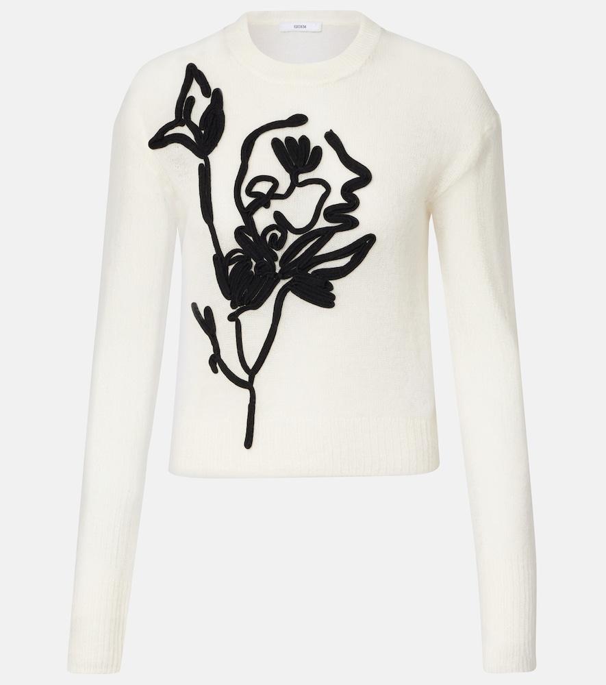 erdem embroidered alpaca and wool