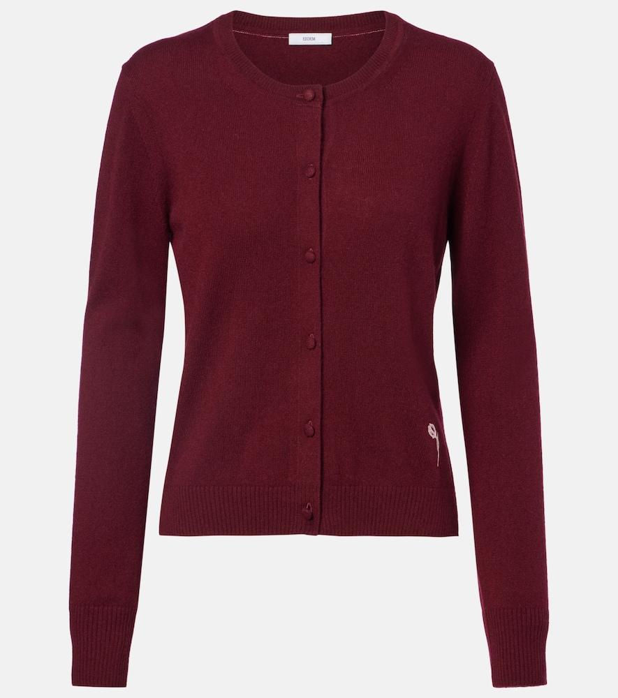 erdem embroidered cashmere and wool cardigan
