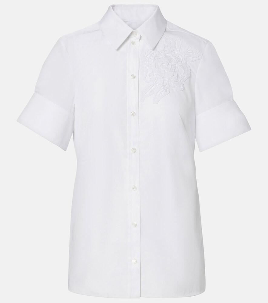 erdem embroidered cotton poplin shirt