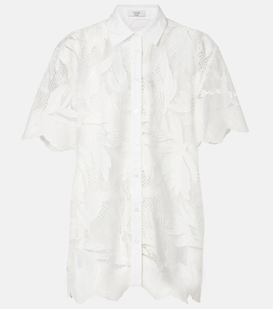 erdem embroidered mesh shirt