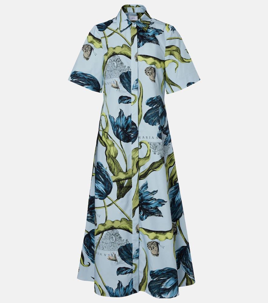 erdem floral cotton midi dress