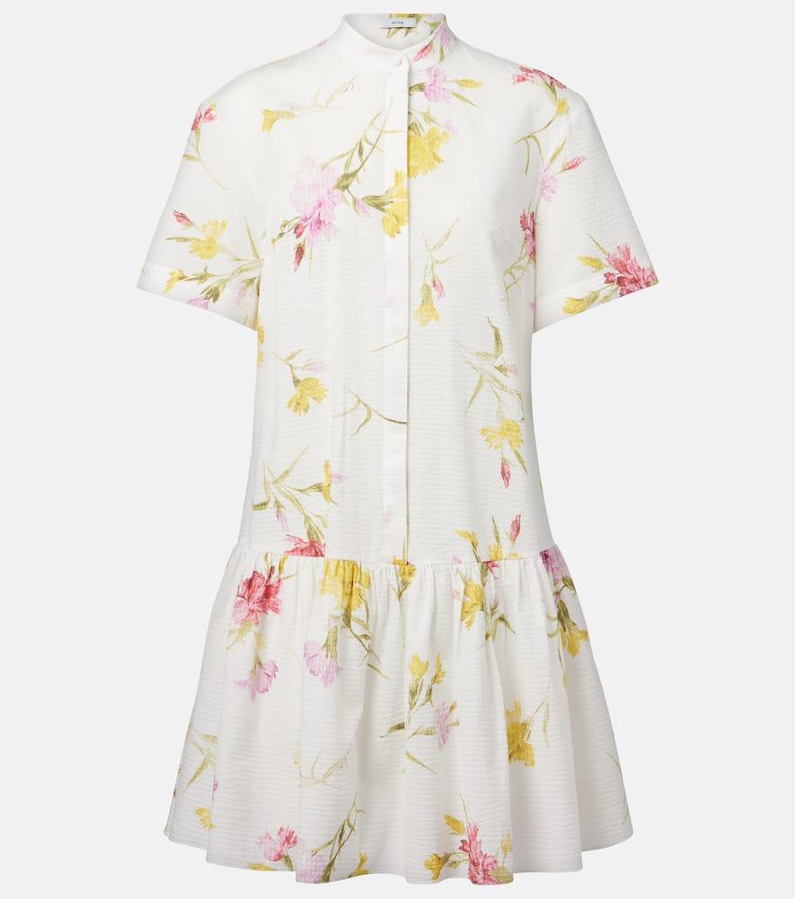 erdem floral cotton minidress