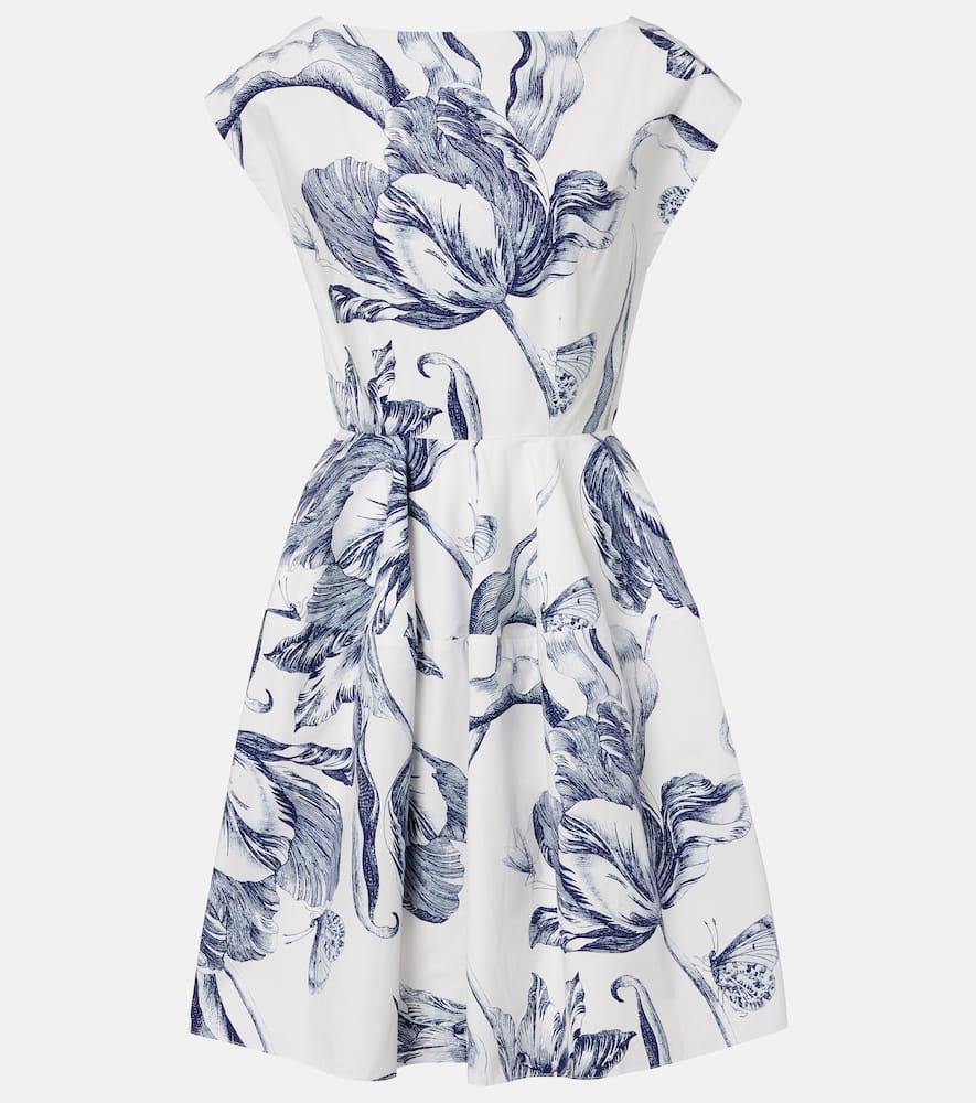 erdem floral cotton minidress