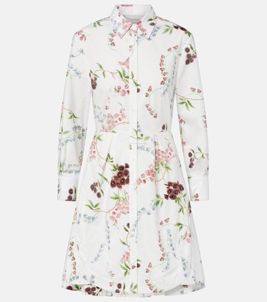 erdem floral cotton poplin shirt dress