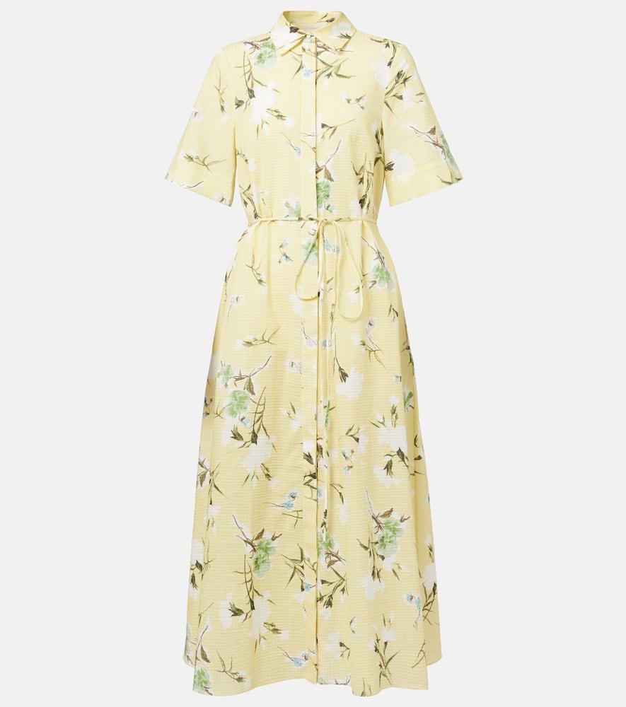 erdem floral cotton shirt dress