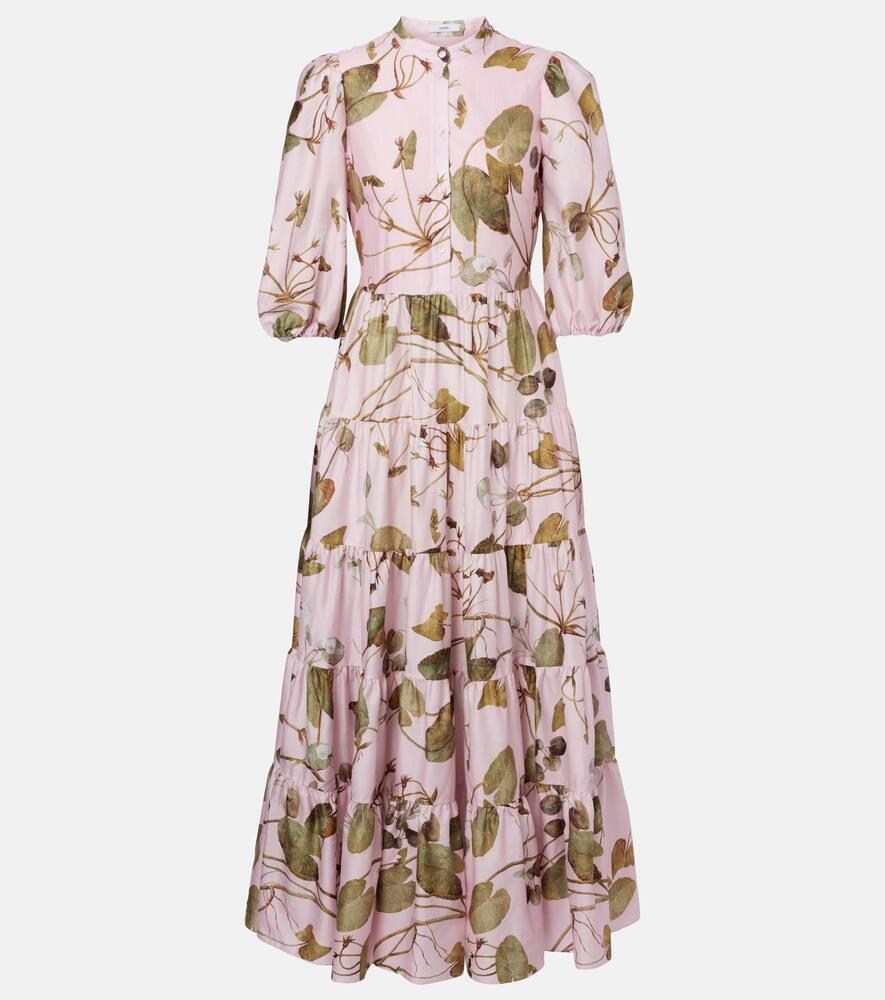 erdem floral cotton shirt dress