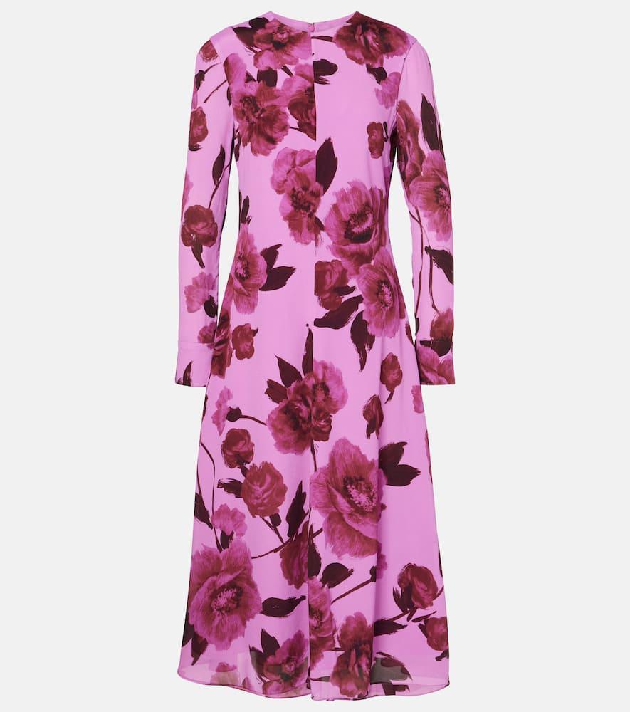 erdem floral crêpe midi dress