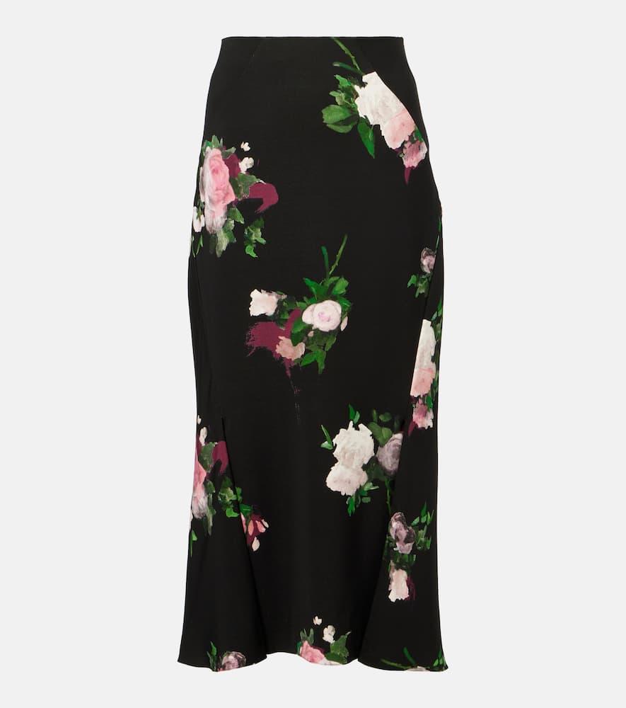erdem floral midi skirt