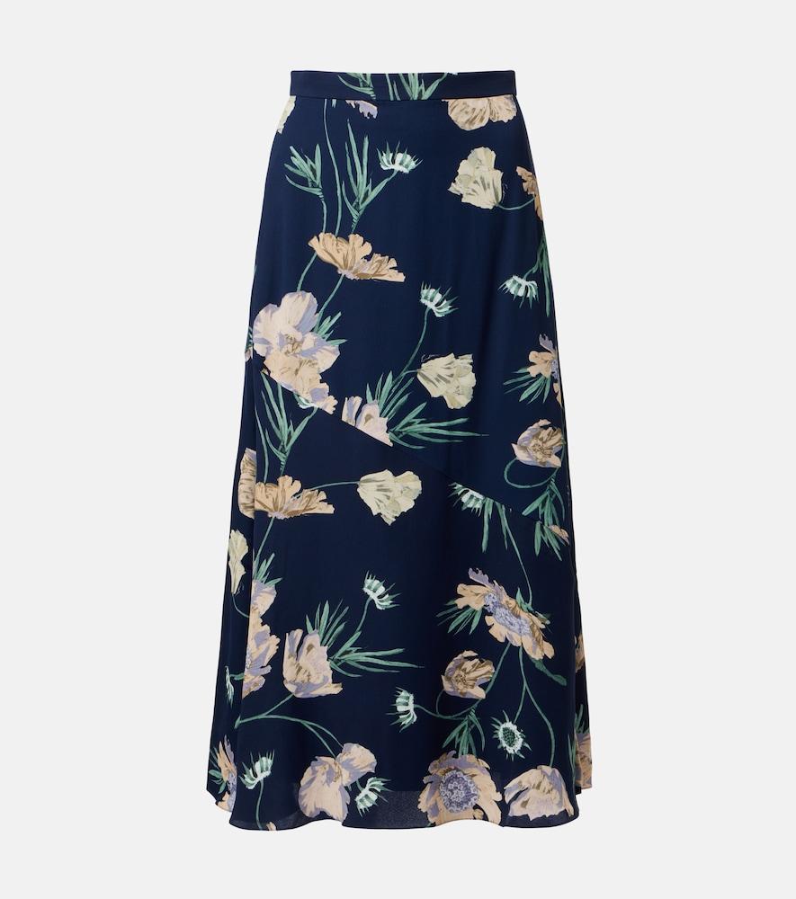 erdem floral midi skirt