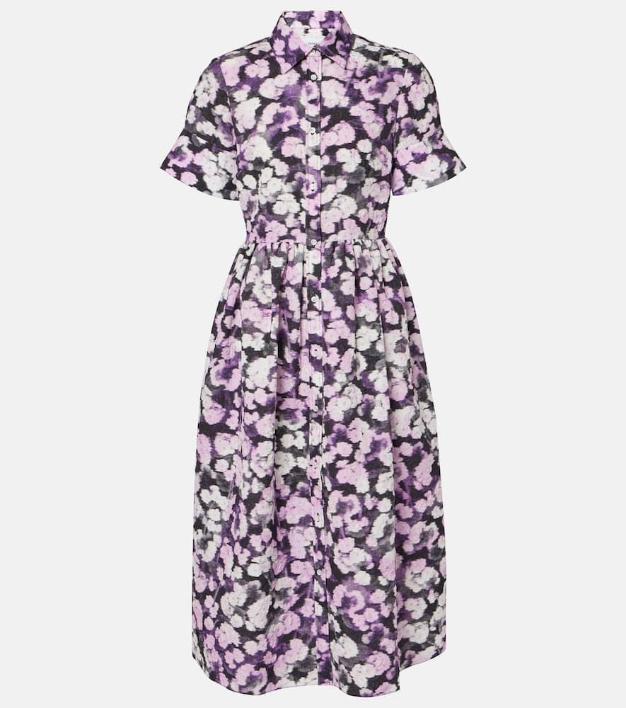 erdem floral shirt dress