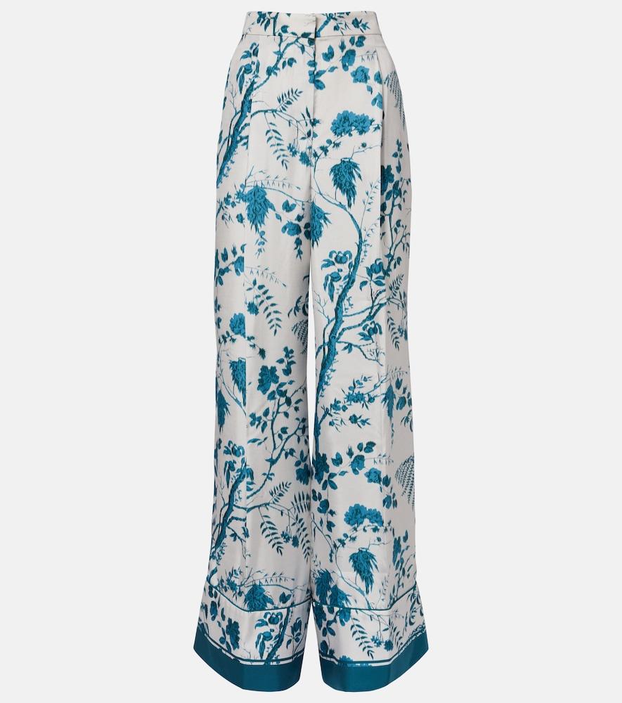 erdem floral silk pajama pants