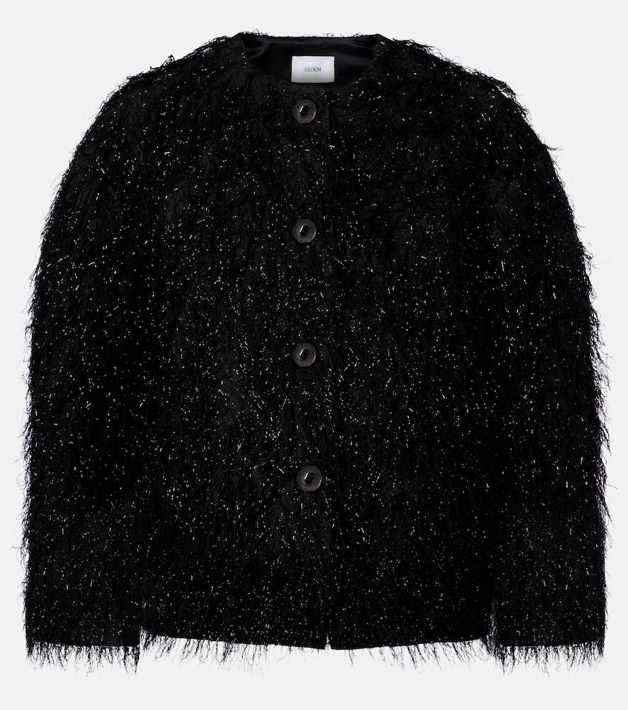 erdem lurex fil coupé jacket
