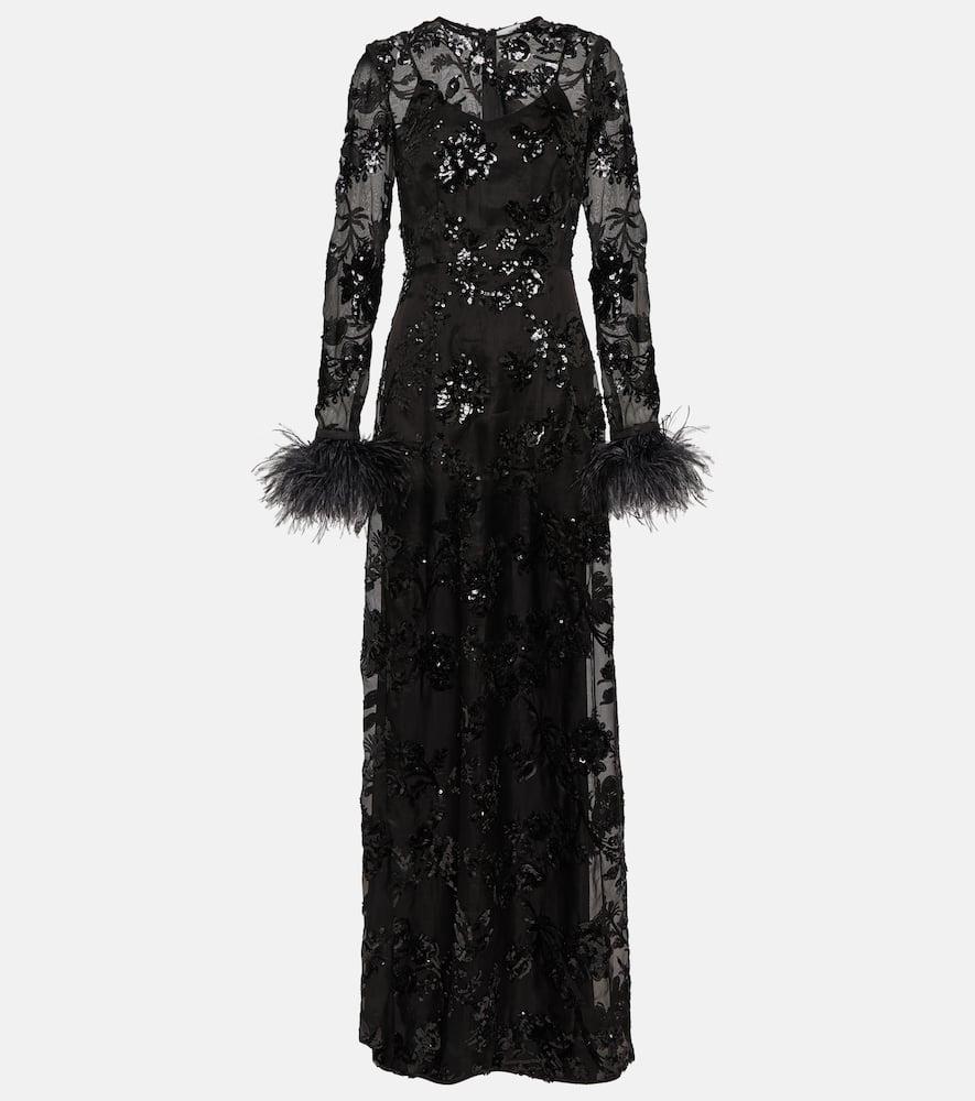 erdem malvina embellished silk gown