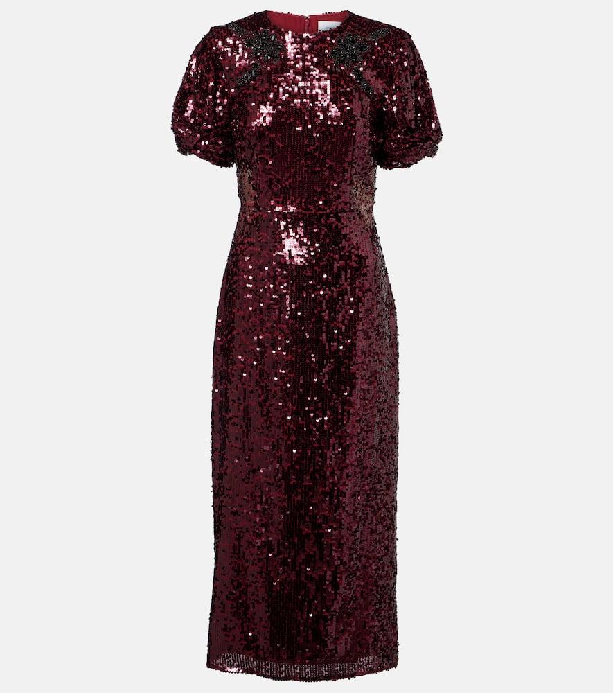 erdem sequined midi dress