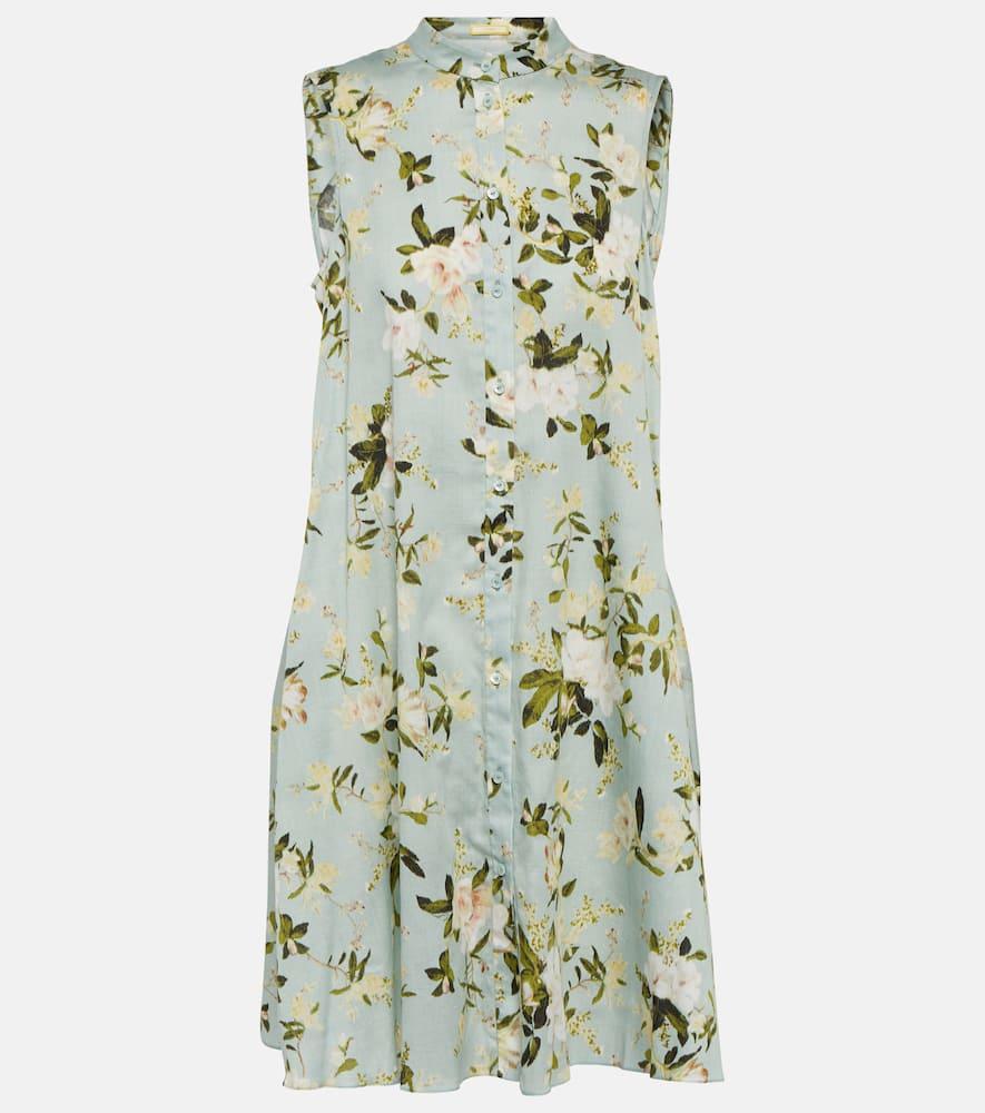 erdem soleil floral cotton poplin minidress