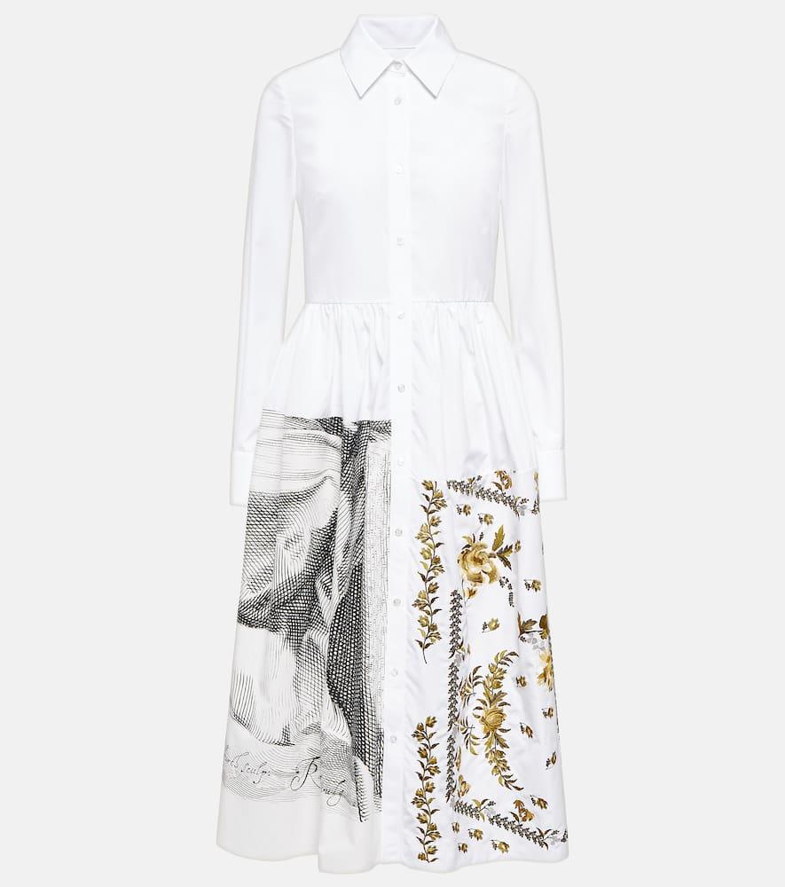 erdem sutton printed cotton shirt dress
