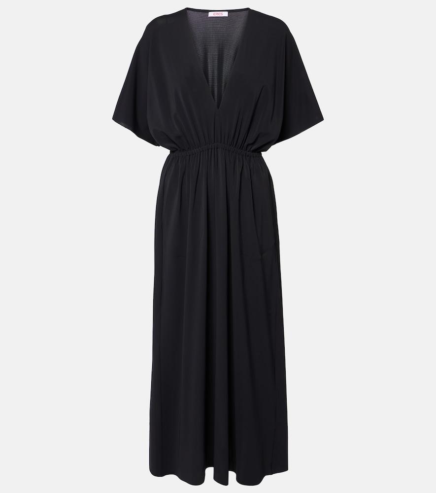 eres adele gathered jersey maxi dress