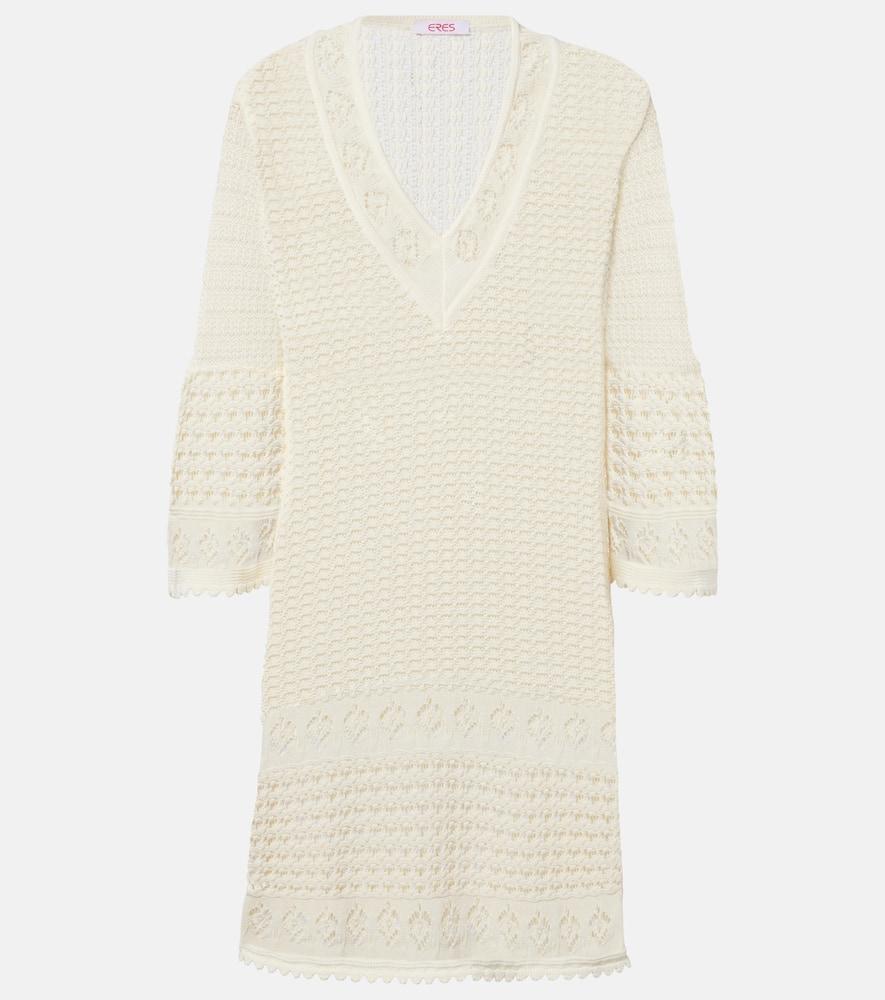 eres divina crochet minidress