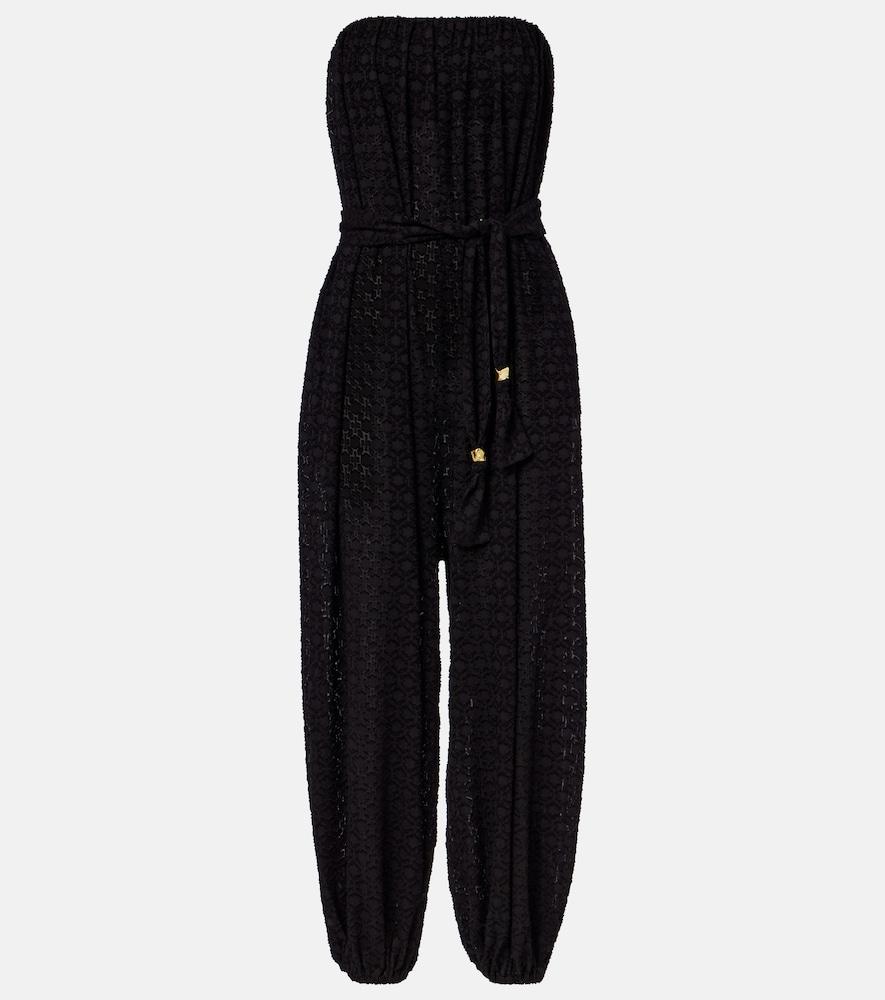 eres evening silk and cotton jacquard jumpsuit