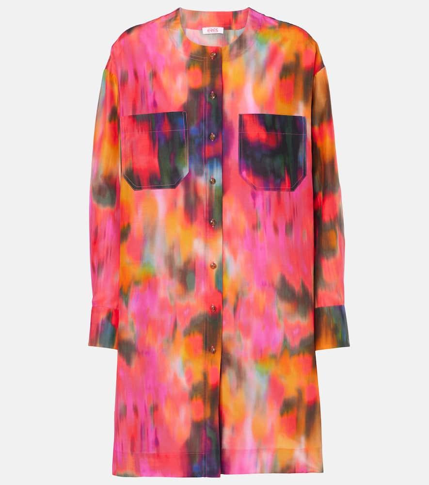 eres galaxie cotton and silk shirt dress