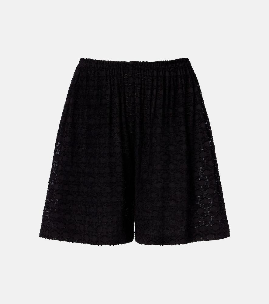eres inoubliable silk and cotton jacquard shorts