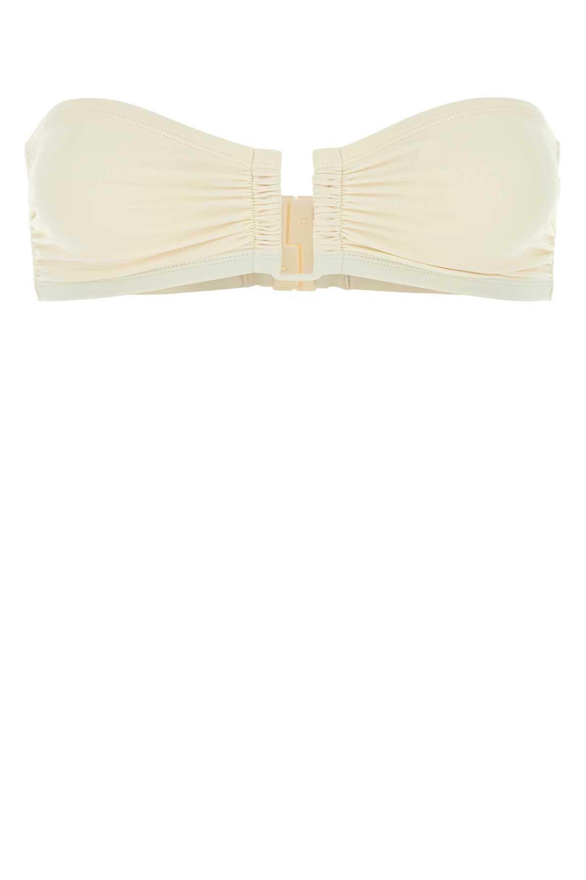 eres ivory stretch nylon show bikini top