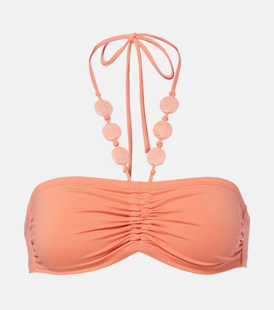 eres lana beaded bikini top