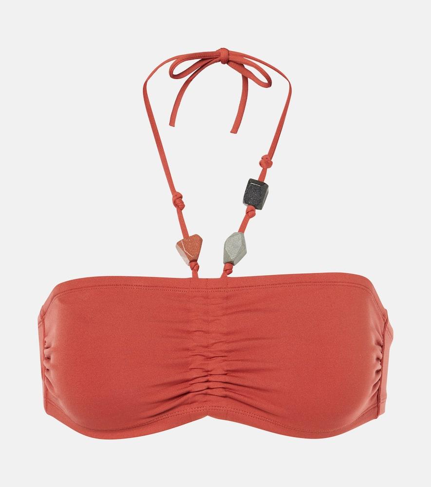 eres polaris halterneck beaded bikini top
