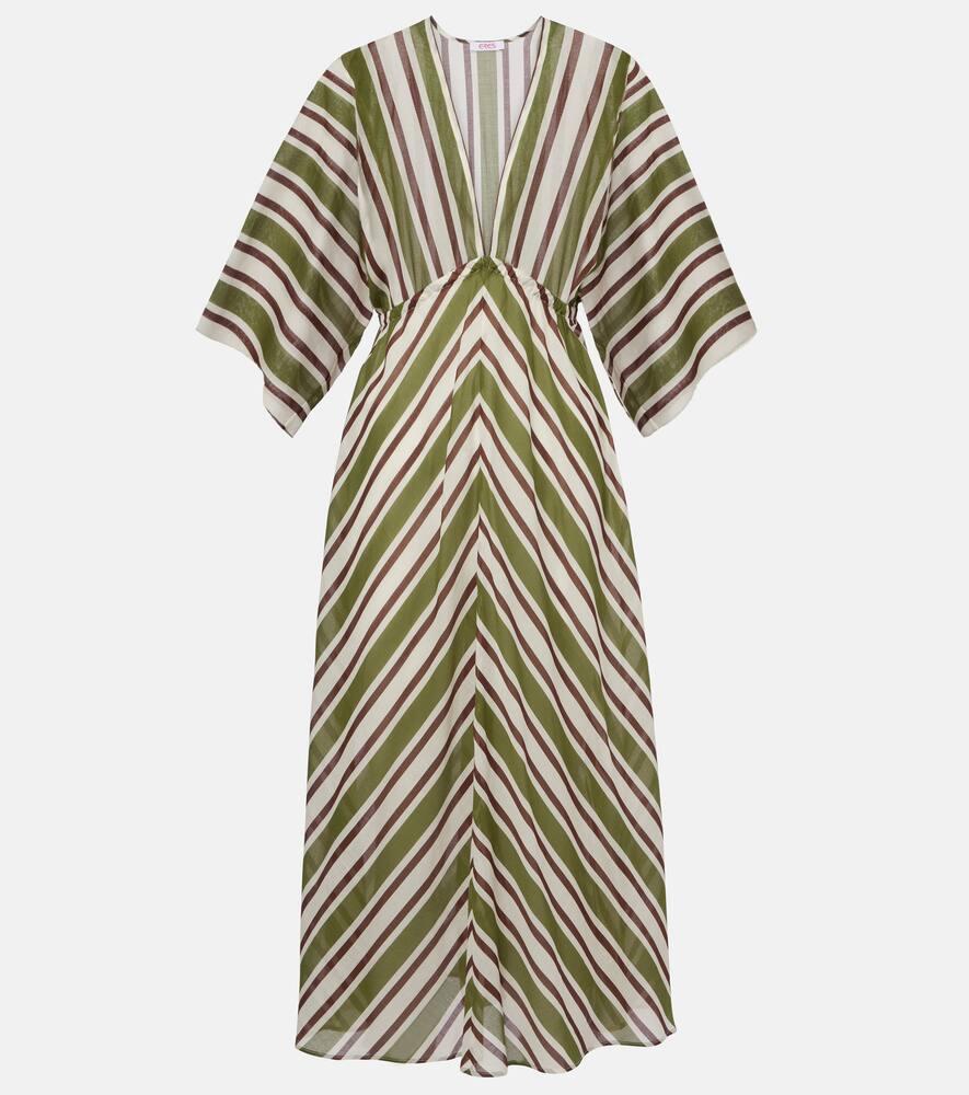 eres summer striped cotton voile kaftan