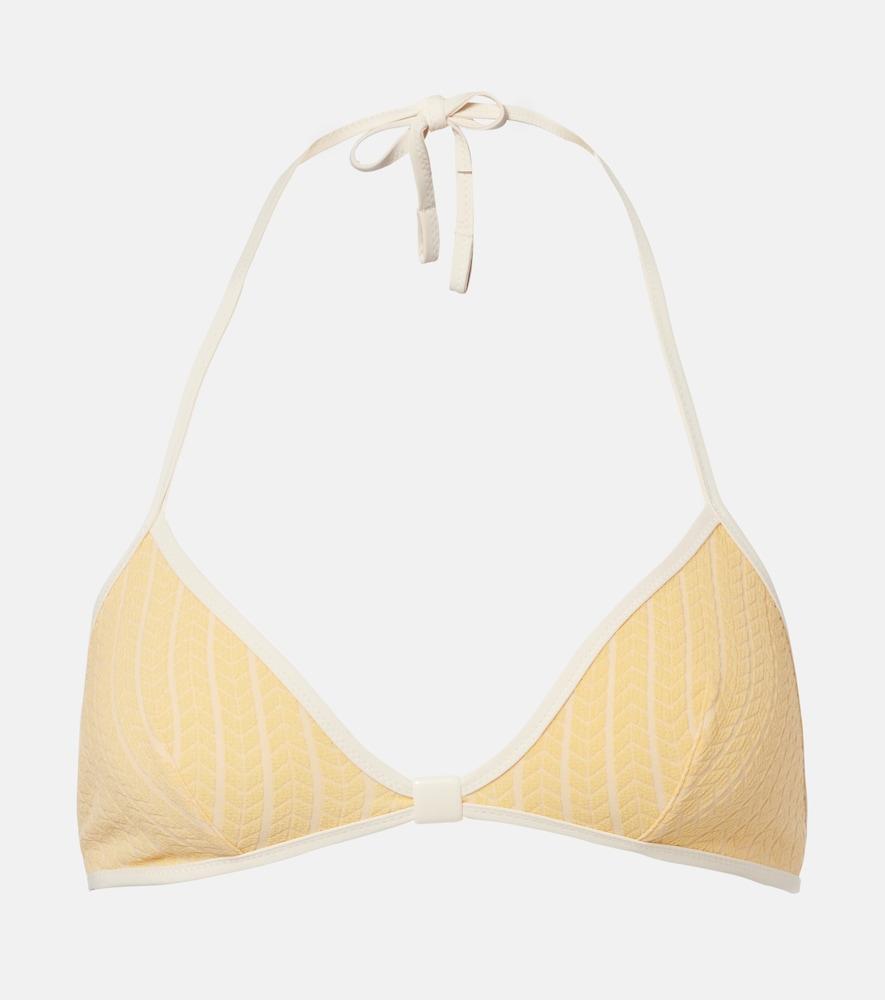 eres sunshine striped bikini top